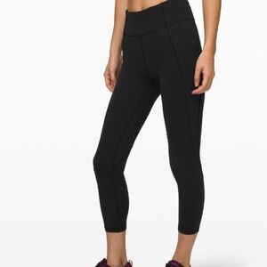lululemon Time to Sweat Crop leggings- BLACK